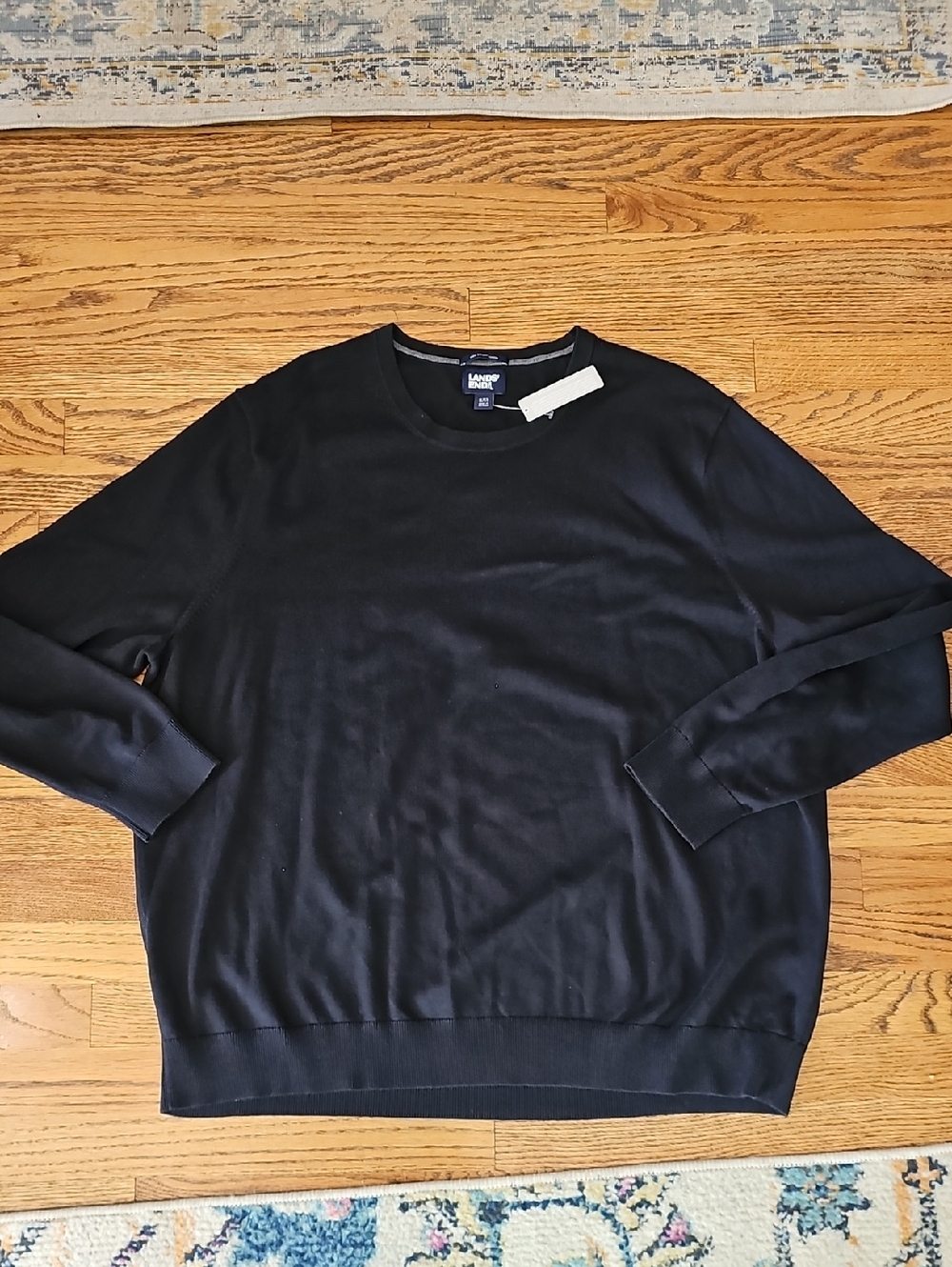 Mens Black Supima Cotton Sweater Nwt XXL